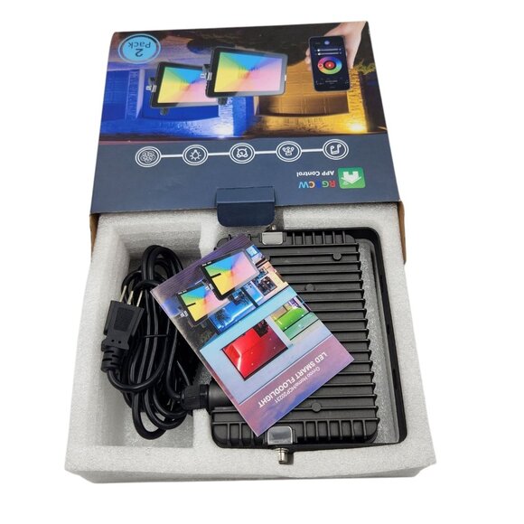 Gvvoo Home 20W Floodlights 2 Pack 1800 Lumens Waterproof IP66 RGBCW App Control - Picture 7 of 7